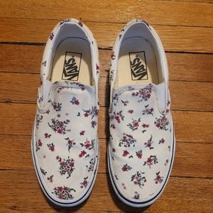 Vans floral slip-ons